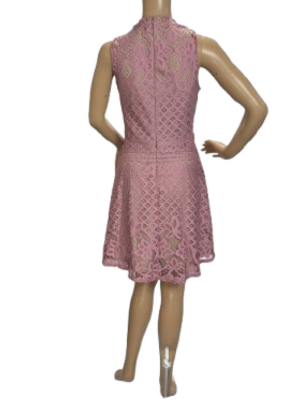 Love Fire Dusty Rose Lace Sleeveless Dress - Picture 6 of 8